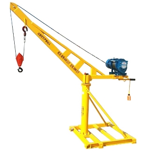 Portable Small Lift Electric 400 500 300 200 100kg Single Double Rope Construction Mini Crane with Mini Hoist for Lifting Materials