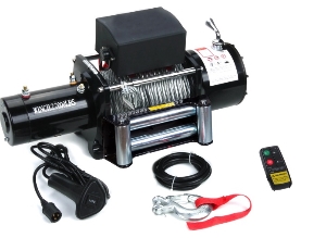 12V 15500lb 4WD 4X4 Electric Steel Cable Wire Recovery Winch