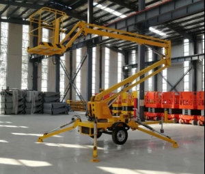 Tow Behind Towable Articulated Boom Man Lift for High Space Working