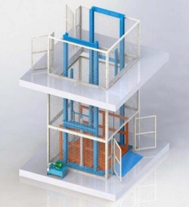 Steel Guide Rail Chain Hydraulic Lift Vertical Lead Rail Lift Platform cargo lift elevator