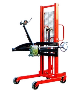 Hot sale hand-operated oil drum lifter manual hydraulic manual hand lift oil drum stacker