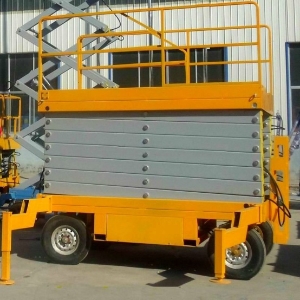 Hydraulic mini 3-14 m mobile scissor lift aerial work platform / hydraulic electric scissor lift