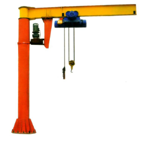 Technical drawing for jib crane with electrical hoist 8m arm and 8m high