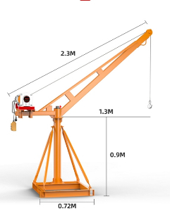 Mini Crane for Construction and Decoration Purpose 300kg/400kg/500kg