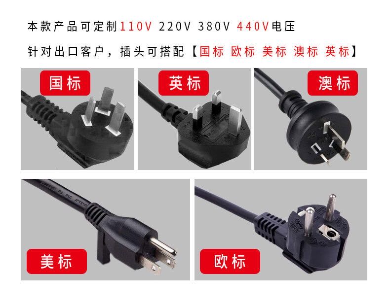 different plugs for Automatic Pallet Wrapping Machine.jpg