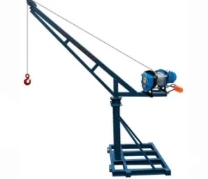 360 Degrees Rotation Indoor Outdoor Mini Lifting 1ton Engine Hoist Crane with Diesel Engine for Construction from Martinique