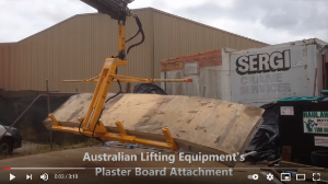 Looking for a crane attachment to lift plaster board sheets with hydraulic rotator and hydraulic luffing arms from Australia