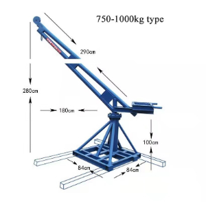 10 units of mini crane 750/1500KG for Malaysia