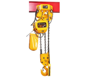 Technical detail catalog with capacity and sizes along with price of electric chain hoist for Pakistan