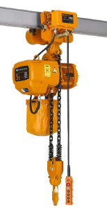 Sample of 1.5 to 5 ton electric chain hoist with electric trolley for presenting in Iran market