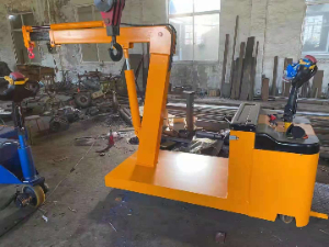Electric powered floor crane for lifting Jumbo Rolls of Toilet and BOPP Tape from UAE