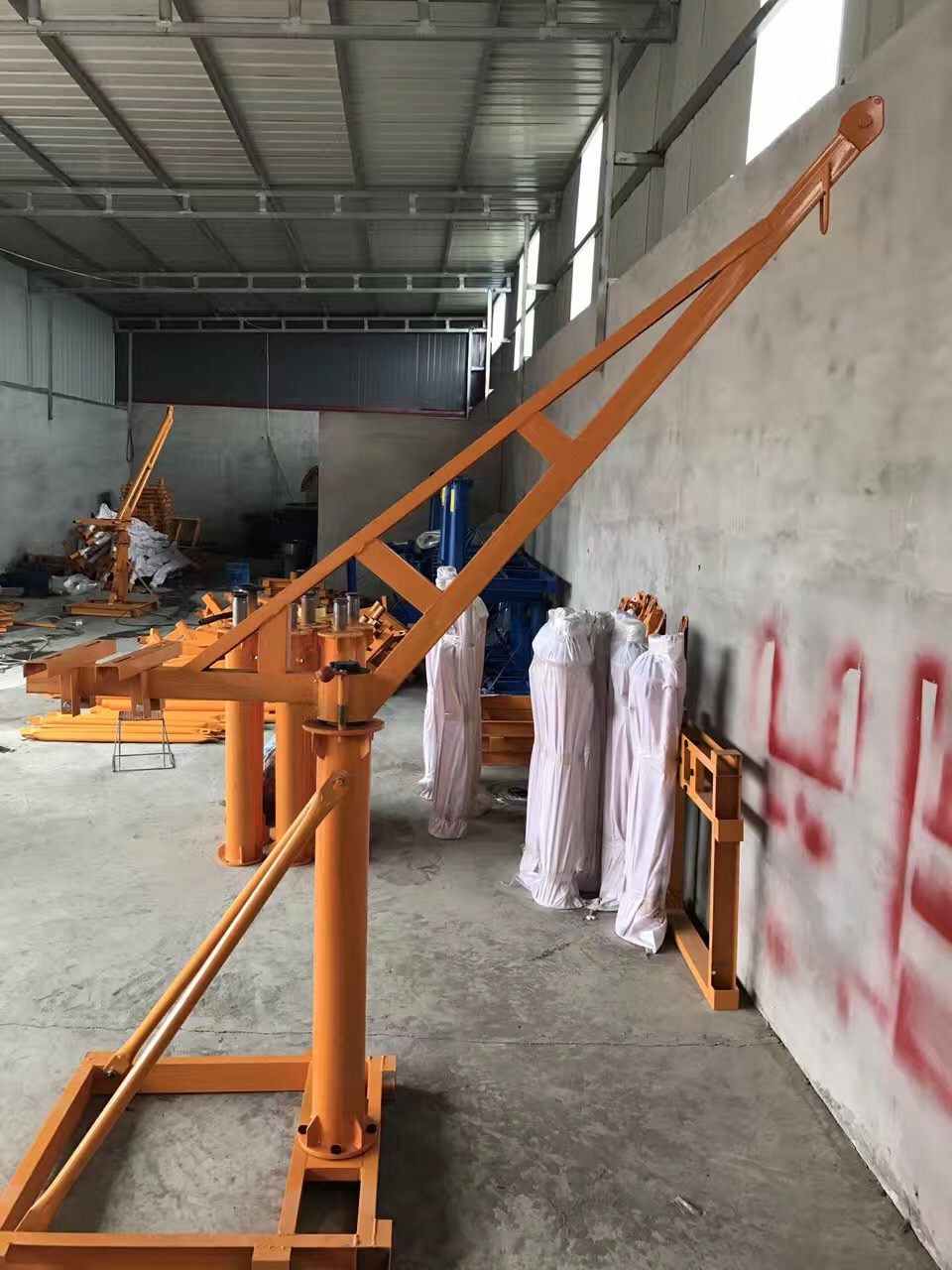 Mini crane stand ..Only for Small Electric Motor Hoist Crane 300kg Portable Construction Mini Crane with 220V, 1phase, Rotating 360 Degree.jpg