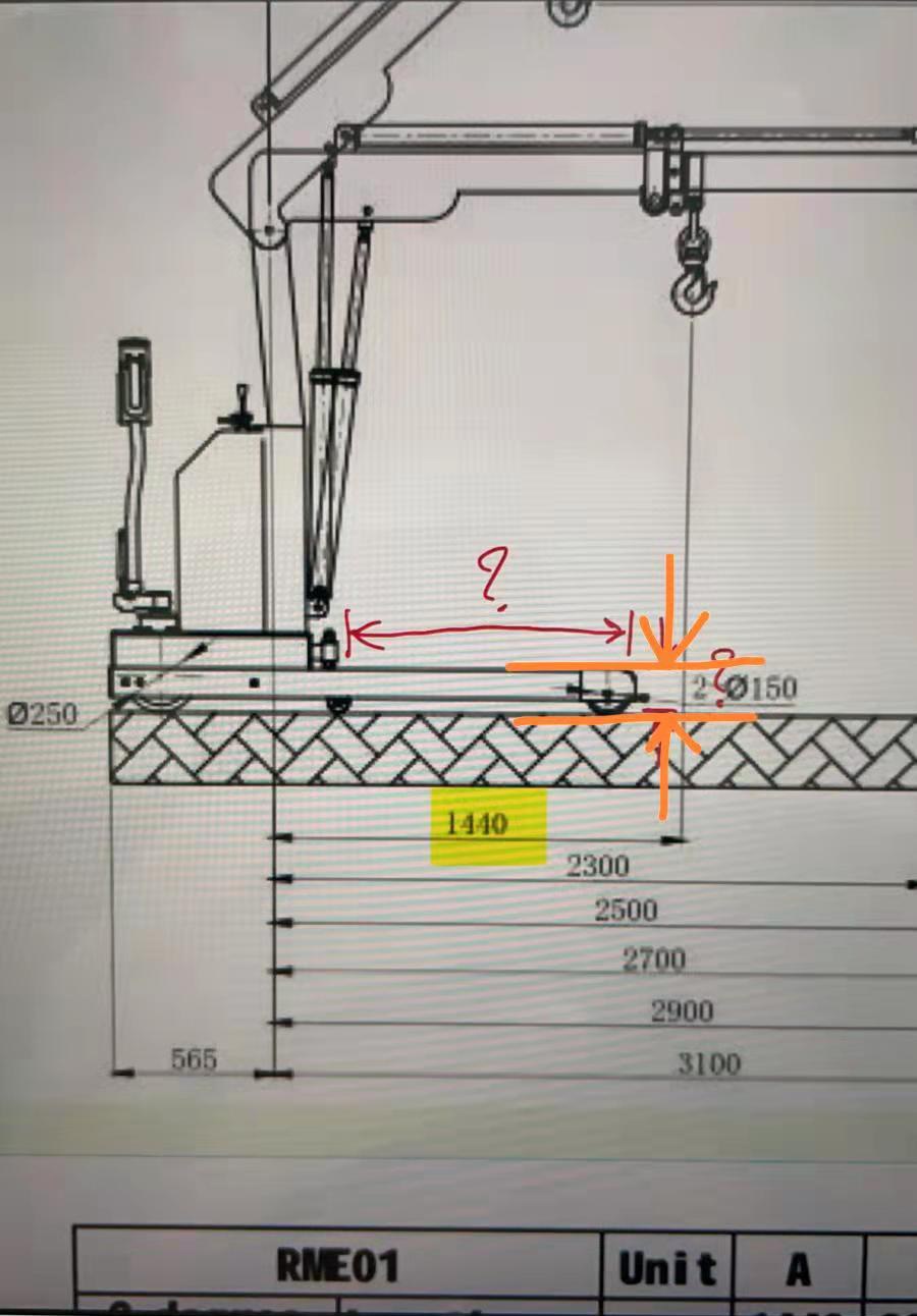 distance of the leg, how it height of electric floor crane 1ton, RME01-orange mark.jpg