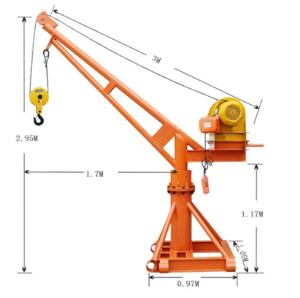 Workshop Hoist mini construction crane for DAP Bahrain