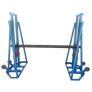 Hydraulic cable drum trailer use for cable drum handling and cable pulling