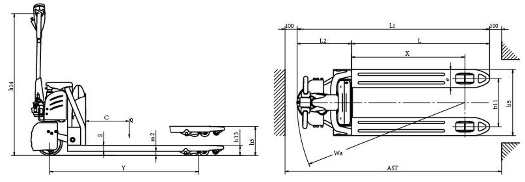 technical drawing of Lithium Battery powered Pallet Truck 1.5 ton.jpg
