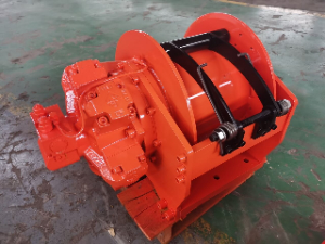 Hydraulic winch with a brake of 5 tons, a speed of 40 meters per minute